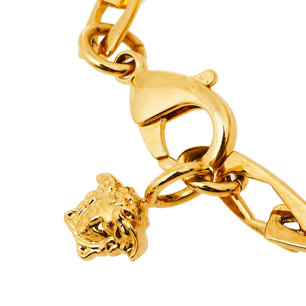 Versace Gold Tone Medusa Serpentine Wings Icon Bracelet For Men 5 Versace Gold Tone Medusa Serpentine Wings Icon Bracelet For Men - Image 5