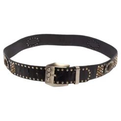 Versace Black Medusa Studded Buckle Belt 90CM For Men