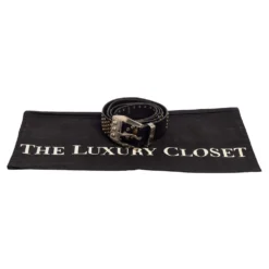 Versace Black Medusa Studded Buckle Belt 90CM For Men -Versace Official Website luxury men versace used accessories p444922 006