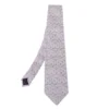 Versace White & Purple Jacquard Silk Tie For Men