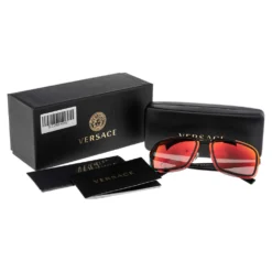 Versace Black/Orange Mirrored 2183 Square Sunglasses For Men 13 Versace Black/Orange Mirrored 2183 Square Sunglasses For Men -Versace Official Website luxury men versace used accessories p554832 003