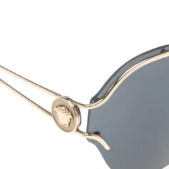 Versace Gold Tone/Black Mod.2184 Round Sunglasses For Men -Versace Official Website luxury men versace used accessories p558636 003