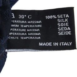 Versace Navy Blue Logo Pattern Jacquard Silk Tie For Men -Versace Official Website luxury men versace used accessories p594689 002