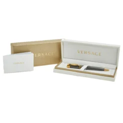 Versace Astrea VR7070015 Grey Gold Coated Steel Ballpoint Pen For Men -Versace Official Website luxury men versace used accessories p596590 001