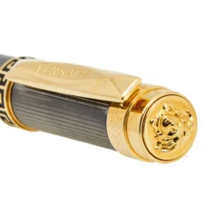 Versace Astrea VR7070015 Grey Gold Coated Steel Ballpoint Pen For Men -Versace Official Website luxury men versace used accessories p596590 004