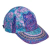 Versace Purple Baroque Print Silk Baseball Cap For Men