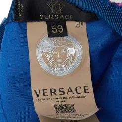 Versace Purple Baroque Print Silk Baseball Cap For Men -Versace Official Website luxury men versace used accessories p597379 005