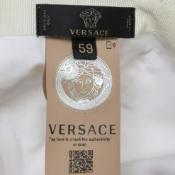 Versace White Medusa Logo Signature Cotton Baseball Cap For Men -Versace Official Website luxury men versace used accessories p597380 006