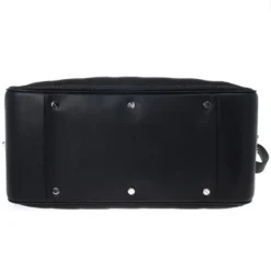 Versace Black Leather Trapuntato Duffle Travel Bag For Men -Versace Official Website luxury men versace used bags p18113 005