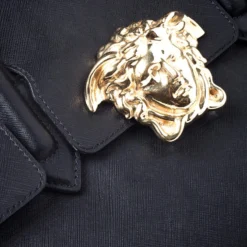 Versace Black Leather Palazzo Empire Tote For Men -Versace Official Website luxury men versace used bags p245895 002