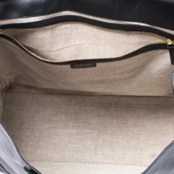 Versace Black Leather Palazzo Empire Tote For Men -Versace Official Website luxury men versace used bags p245895 003