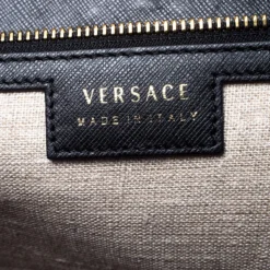 Versace Black Leather Palazzo Empire Tote For Men -Versace Official Website luxury men versace used bags p245895 004