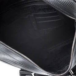 Versace Black Leather Medusa Vertical Briefcase Tote For Men -Versace Official Website luxury men versace used bags p255281 003