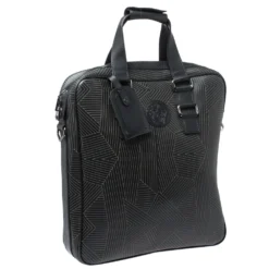 Versace Black Leather Medusa Vertical Briefcase Tote For Men -Versace Official Website luxury men versace used bags p255281 006