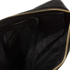 Versace Black Leather Perforated Medusa Wristlet Clutch For Men -Versace Official Website luxury men versace used bags p394714 003