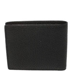 Versace Black Leather Medusa Bifold Wallet For Men -Versace Official Website luxury men versace used bags p450660 003