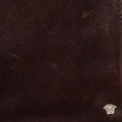 Versace Brown Leather Medusa Bifold Wallet For Men -Versace Official Website luxury men versace used bags p518576 009