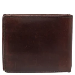 Versace Brown Leather Medusa Bifold Wallet For Men -Versace Official Website luxury men versace used bags p518576 010