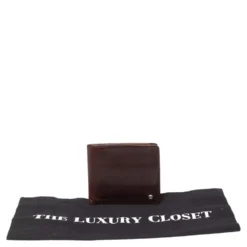 Versace Brown Leather Medusa Bifold Wallet For Men -Versace Official Website luxury men versace used bags p518576 011