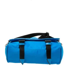 Versace Azure Blue Nylon La Medusa Messenger Bag For Men -Versace Official Website luxury men versace used bags p530218 002