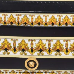 Versace Multicolor Leather Printed Card Case For Men -Versace Official Website luxury men versace used bags p543032 1637641389 005