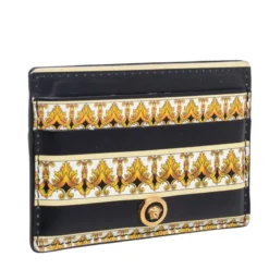 Versace Multicolor Leather Printed Card Case For Men -Versace Official Website luxury men versace used bags p543032 1637641393 006