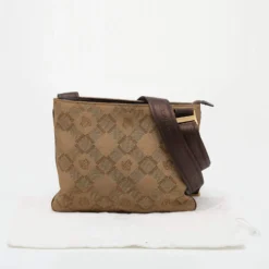 Versace Beige Canvas Crossbody Bag For Men -Versace Official Website luxury men versace used bags p644592 001