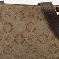 Versace Beige Canvas Crossbody Bag For Men -Versace Official Website luxury men versace used bags p644592 010