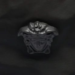 Versace Black Nylon And Leather La Medusa Drawstring Backpack For Men -Versace Official Website luxury men versace used bags p669683 003