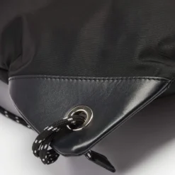 Versace Black Nylon And Leather La Medusa Drawstring Backpack For Men -Versace Official Website luxury men versace used bags p669683 005