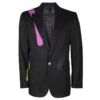 Versace Black Cotton Paint Stripe Detail Tailor Made Blazer XXL For Men