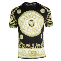 Versace Black Medusa Head Print T-Shirt M For Men