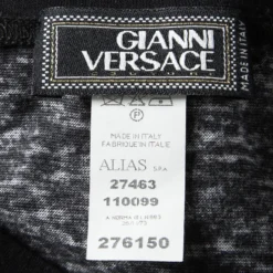 Gianni Versace Black Donatella Print Crew Neck T-Shirt M For Men -Versace Official Website luxury men versace used clothes p118084 005