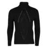 Gianni Versace Black Wool Ribbed Turtle Neck Sweater L For Men