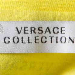 Versace Collection Yellow Camouflage Print Short Sleeve Cotton T-Shirt XXL For Men -Versace Official Website luxury men versace used clothes p123971 005