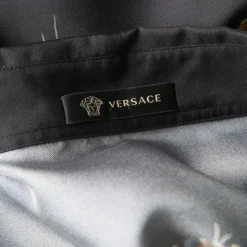 Versace Black Native American Printed Silk Long Sleeve Shirt XXL For Men -Versace Official Website luxury men versace used clothes p135060 005