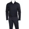 Versace Black Cotton Jacquard Long Sleeve Slim Fit Shirt L For Men