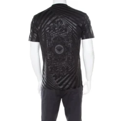 Versace Black Medusa Icon Printed Cotton Crew Neck T- Shirt S For Men -Versace Official Website luxury men versace used clothes p179897 005