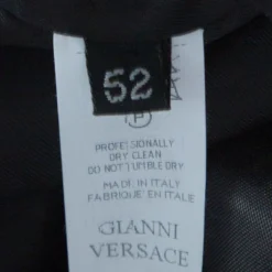 Gianni Versace Couture Black Leather Double Breasted Belted Overcoat XL For Men -Versace Official Website luxury men versace used clothes p186803 002