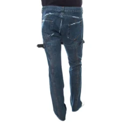 Versace Indigo Washed Denim Distressed Effect Tapered Jeans XL For Men -Versace Official Website luxury men versace used clothes p207249 003