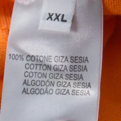 Versace Orange Cotton Knit V Neck Buttoned Collar Sweater XXL For Men -Versace Official Website luxury men versace used clothes p229809 005