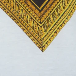 Versace White Cotton Baroque Print T-Shirt M For Men -Versace Official Website luxury men versace used clothes p233607 005