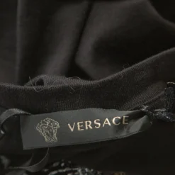 Versace Black Cotton Double Faced Medusa T-Shirt 4XL For Men -Versace Official Website luxury men versace used clothes p240013 006