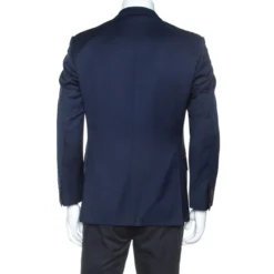 Versace Navy Blue Wool Blazer M For Men -Versace Official Website luxury men versace used clothes p243358 001