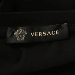 Versace Black Baroque Print Cotton Embellished Short Sleeve T-Shirt S For Men -Versace Official Website luxury men versace used clothes p253342 007