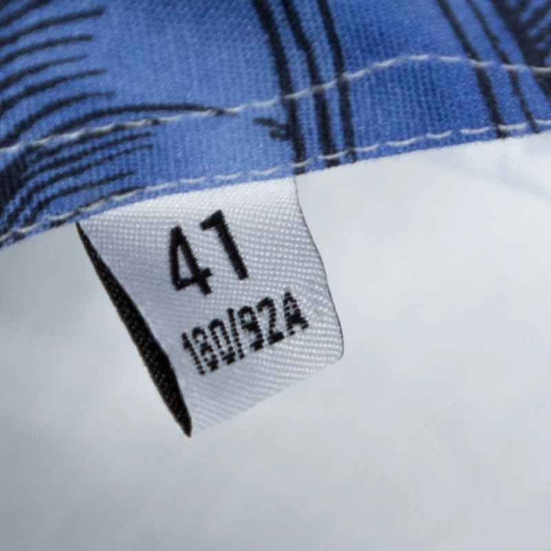 Versace Collection Blue Printed Cotton Button Front Trend Shirt L For Men 6 Versace Collection Blue Printed Cotton Button Front Trend Shirt L For Men - Image 6