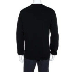 Versace Black Cotton Medusa Embroidered Sweatshirt L For Men -Versace Official Website luxury men versace used clothes p365031 001