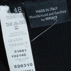 Versace Men's Black Knit Pullover M For Men -Versace Official Website luxury men versace used clothes p44281 009