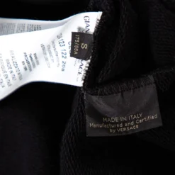 Versace Black Cotton Medusa Embroidered Logo Sweatshirt S For Men -Versace Official Website luxury men versace used clothes p484005 003