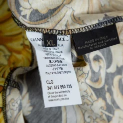 Versace Muticolor Baroque Print Cotton Crewneck T-Shirt XL For Men -Versace Official Website luxury men versace used clothes p485301 006